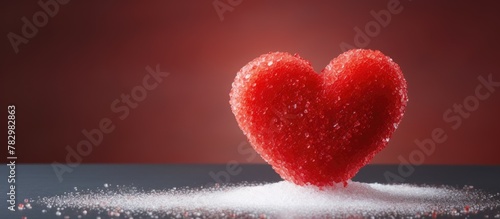 Heart sugar cube atop sugar...