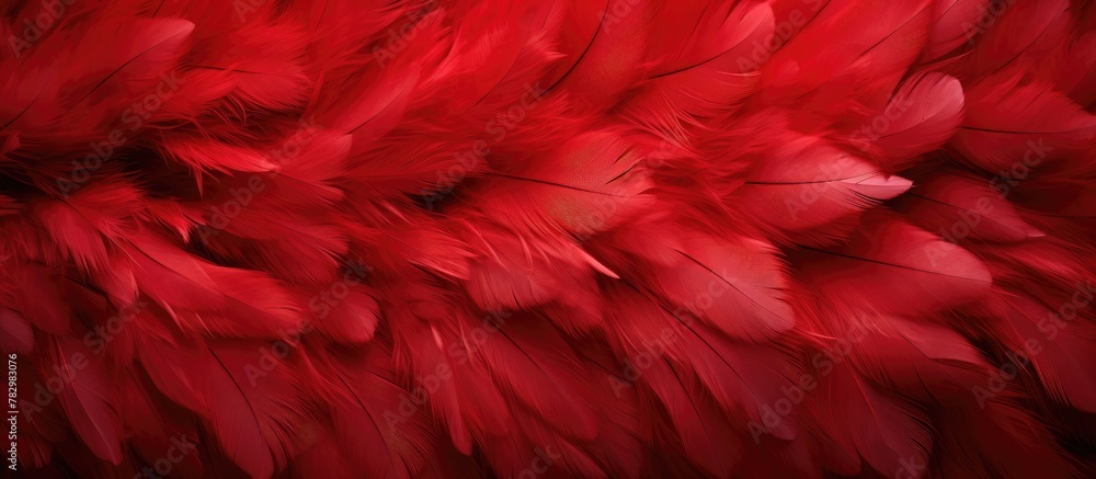 Close red feather detail