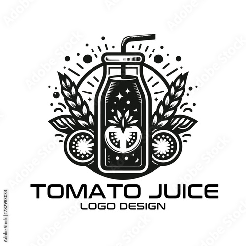 Tomato Juice Vector Logo Design photo