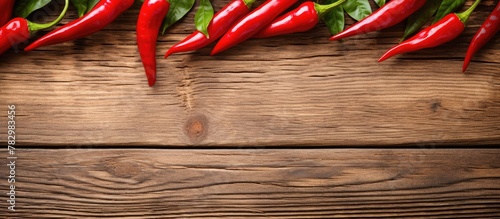Fresh red peppers, green le...