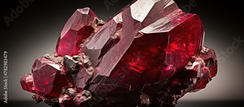 Close-up shot of red rock w...