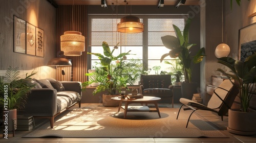 Stylish living room interio...