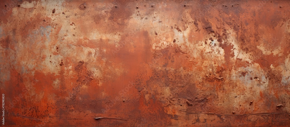 Rusted metal surface with small holes