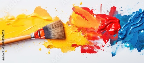 Paintbrush loaded with vibr...