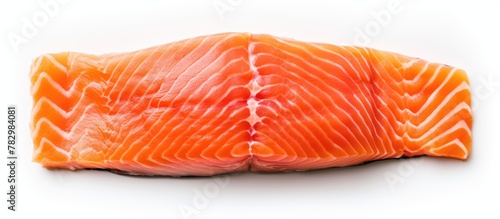 Piece of Salmon on White Surface