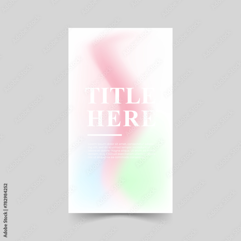 Naklejka premium Creative story background, blurred, green ,blue and green, gradient, pastel color, minimalist, Vector