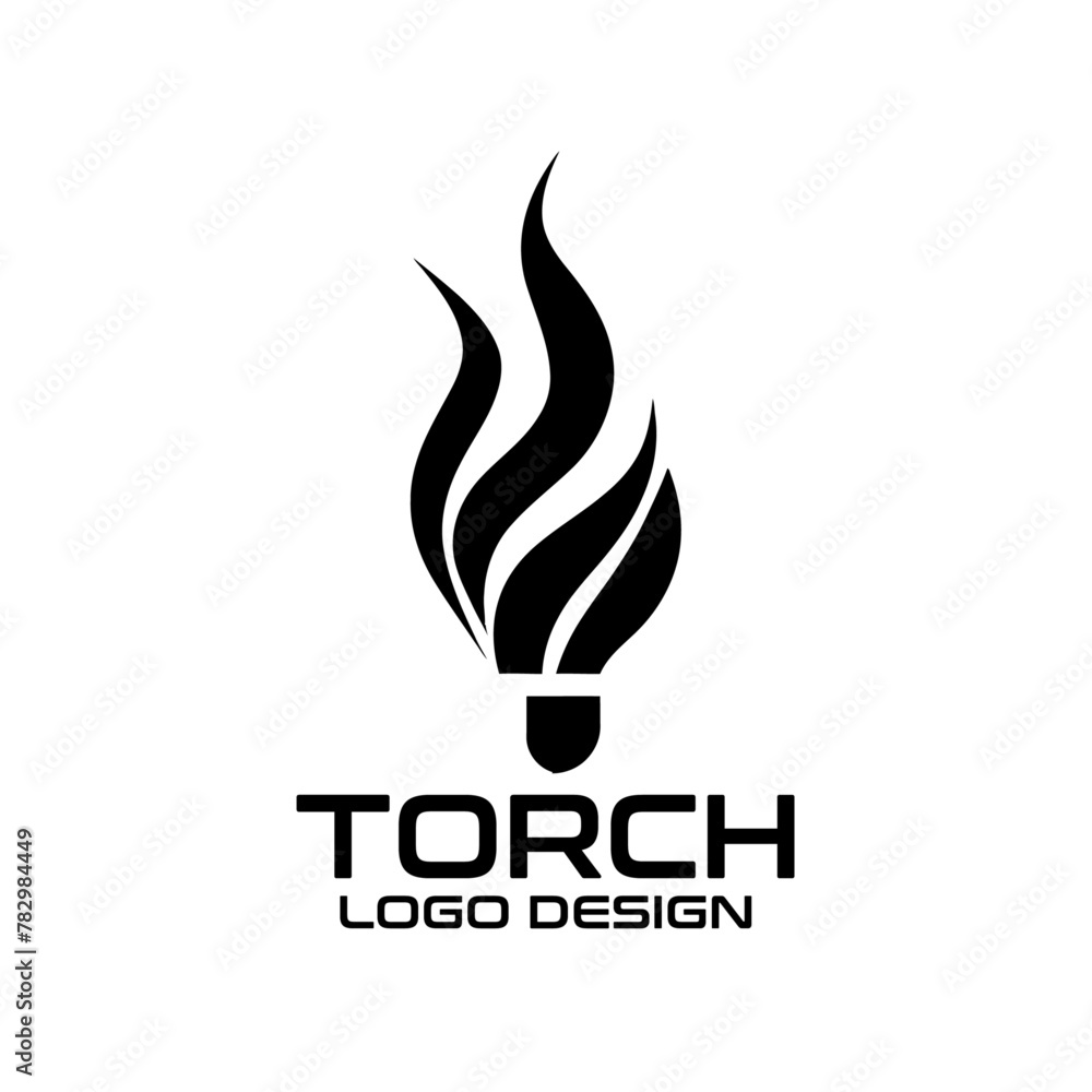 Torch Vector Logo Design Torch Vector Logo Design