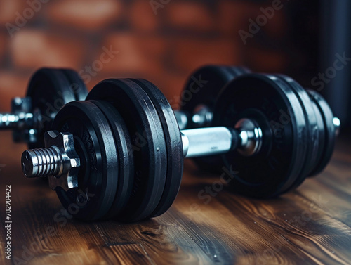Home Gym Fitness Weights Setup © pavlofox