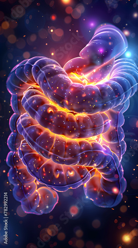 Human stomach medical x-ray illustration