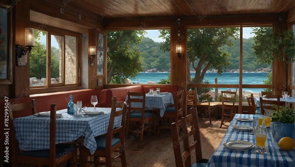 Fototapeta premium restaurant in the resort