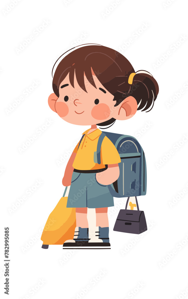 child with a backpack