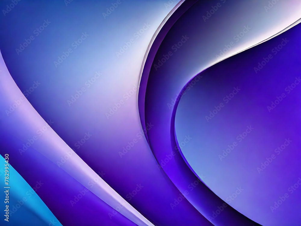 Obraz premium Colorful blue-purple waves, modern curved background. Generative AI