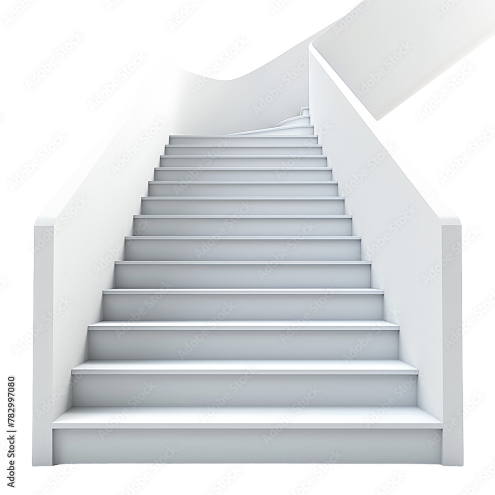 white stair isolated on white background.
white stair isolated on white background.