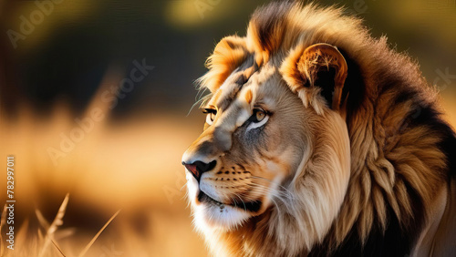 Lion in Its Natural Habitat: King of the Wild