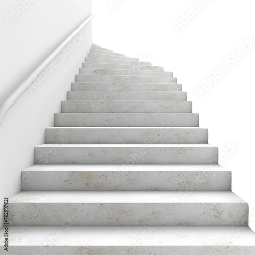 white stair isolated on white background.
