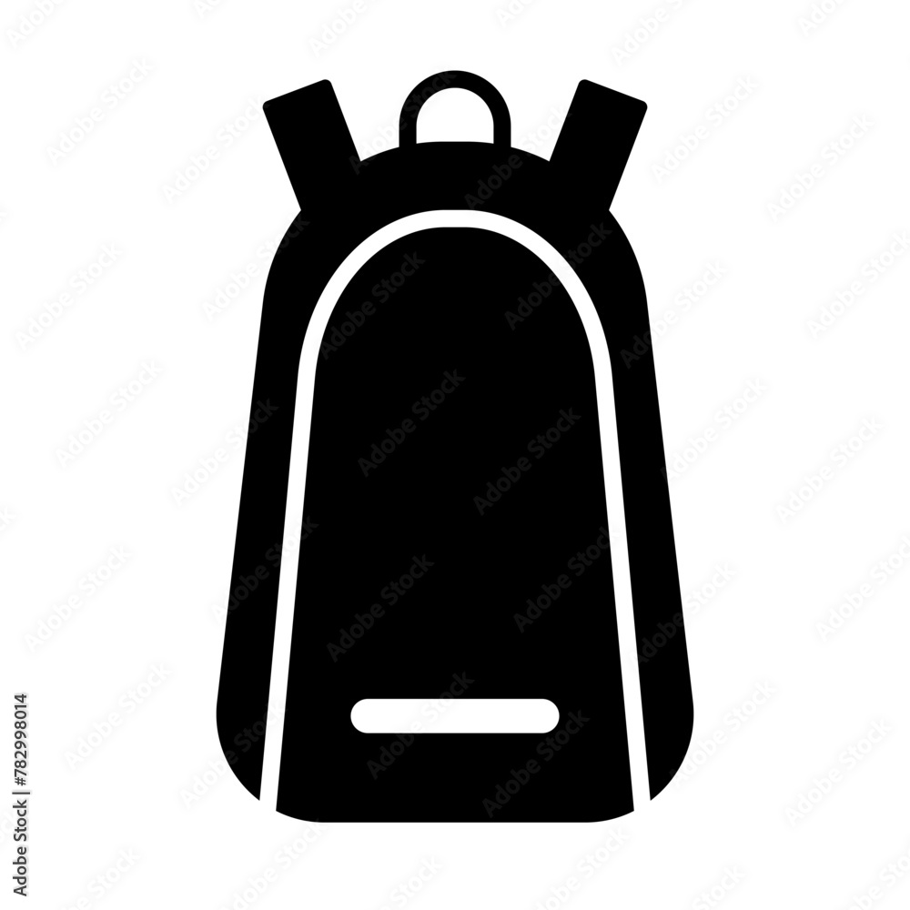 Obraz premium Modern rucksack silhouette icon. Vector.