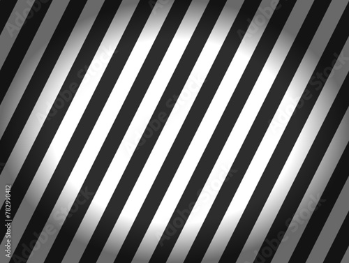 diagonal black and white stripes background bright oval in the middle. abstract background.
