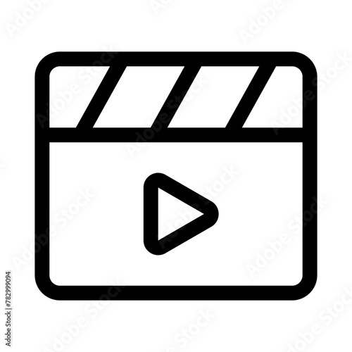 Simple video icon. Movie icon. Vector.