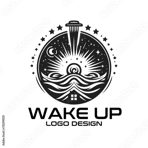 Wake Up Vector Logo Design