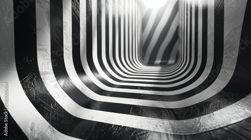 black and white striped bac...