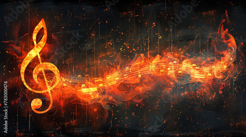 abstract wave of music with...