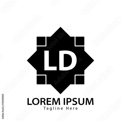 letter LD logo. LD. LD logo design vector illustration for creative company, business, industry photo