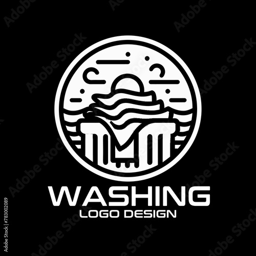 Washing Vector Logo Design