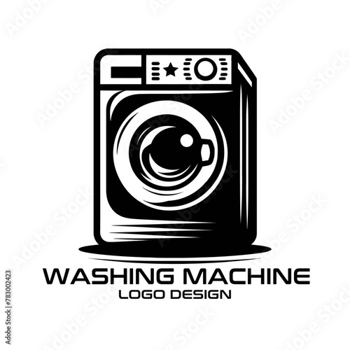 Washing Machine Vector Logo Design photo