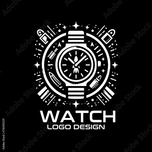 Tablou pe pânză Watch Vector Logo Design
