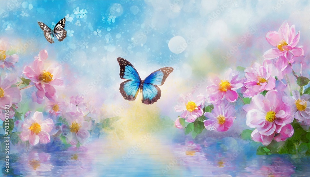 fairy butterfly and flowers fairy butterfly and flowers