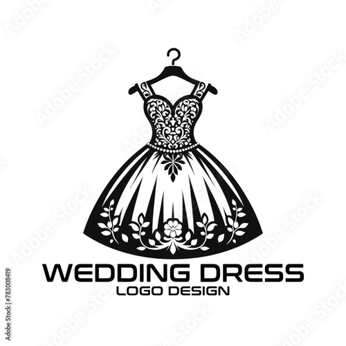 Wedding Dress Vector Logo Design
