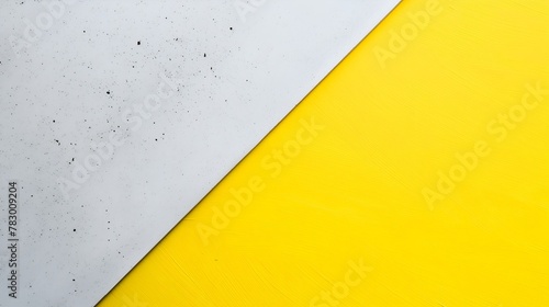 Yellow and grey blank frame overlay backdrop for promo presentation, clean textured background wallpaper with concrete surface