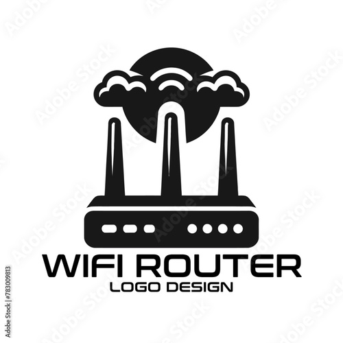 WIFI Router Vector Logo Design