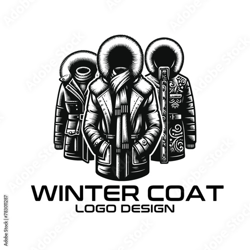 Winter Coat Vector Logo Design