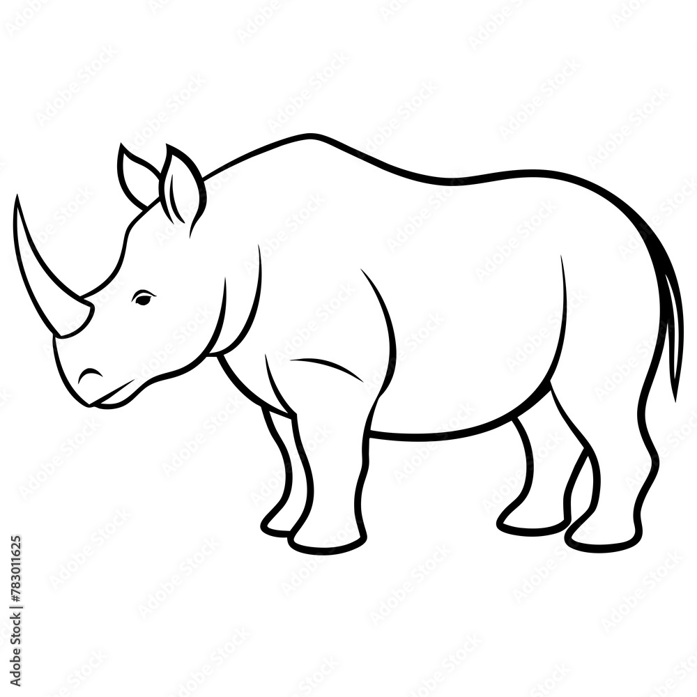 African Rhinocerous Animal Silhouette
African Rhinocerous Animal Silhouette