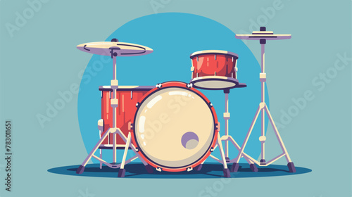 Drum icon 2d flat cartoon vactor illustration isola