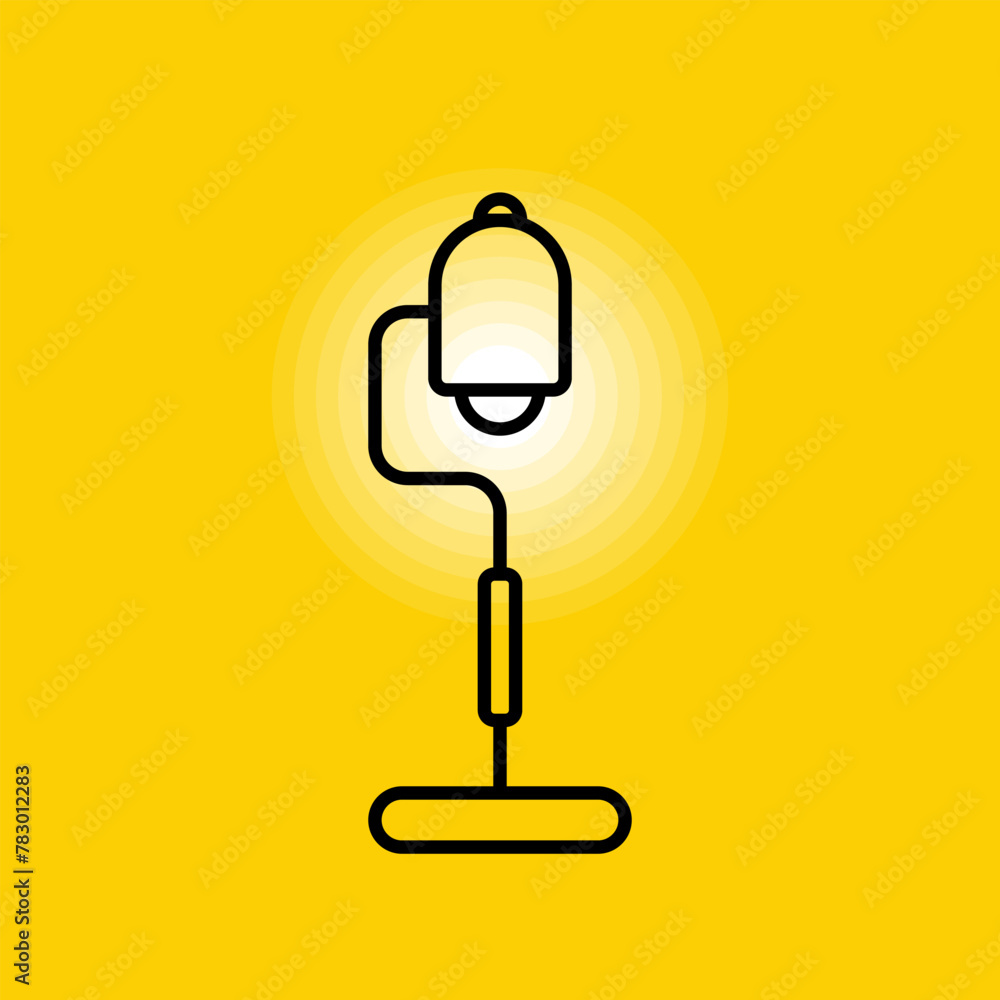 Lamp vector icon. Vector lamp. Light bulb logo vector. Bright table lamp. Electric lamp. Home lighting vector. Cozy lamp.