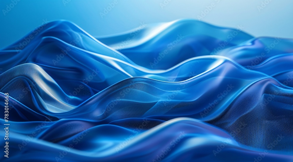 Obraz premium Blue Abstract Digital Visualization of Data Flow