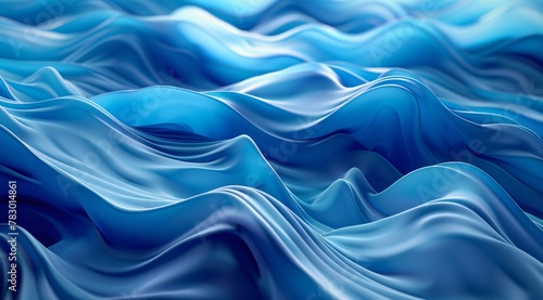 Wallpaper Mural Surreal Blue Ocean Waves Silk Fabric Torontodigital.ca