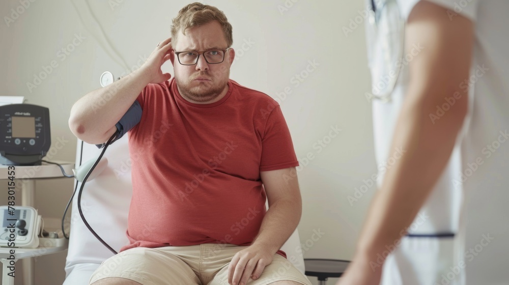 Obraz premium Patient with Concern at Checkup