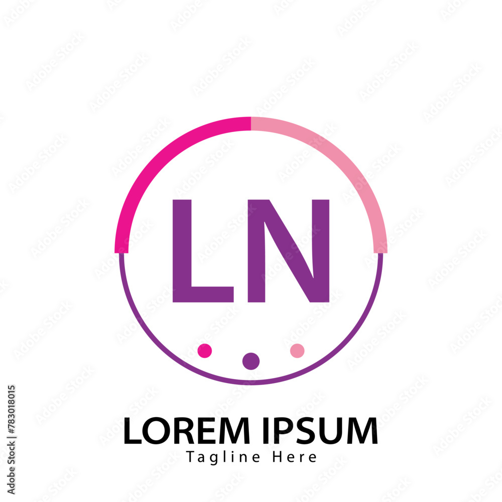 Ln Image letter LN logo. LN. LN logo design vector illustration for creative ...