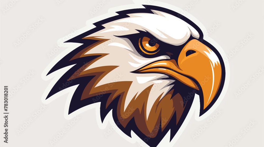 Eagle esport vector mascot logo illustration 2d fla