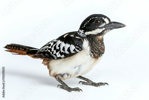 Great Spotted Woodpecker (Picoides major) isolated on white background