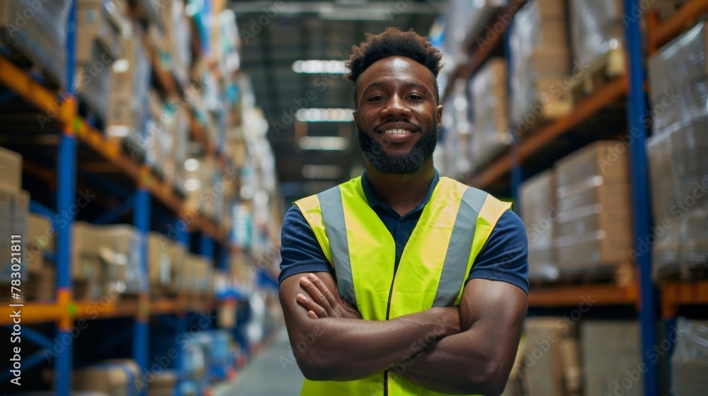 Confident Warehouse Employee Portrait Confident Warehouse Employee Portrait