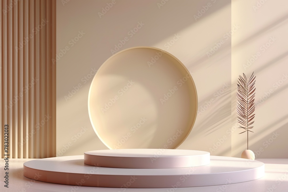White Plate on White Stand White Plate on White Stand