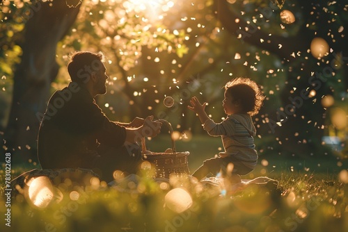 Celebrate Father's Day with joy as a father and child share heartwarming moments filled with love, laughter, and cherished memories, capturing the essence of a special bond that lasts a lifetime photo