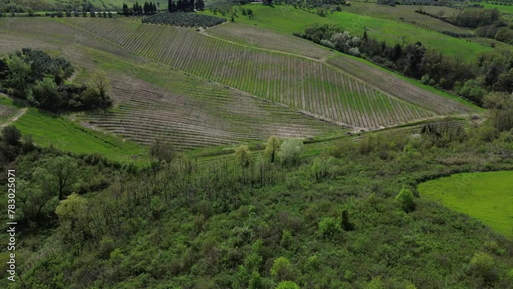 Landscape Of Hills In Tuscany - Italy Aerial View Video 4K Landscape Of Hills In Tuscany - Italy Aerial View Video 4K