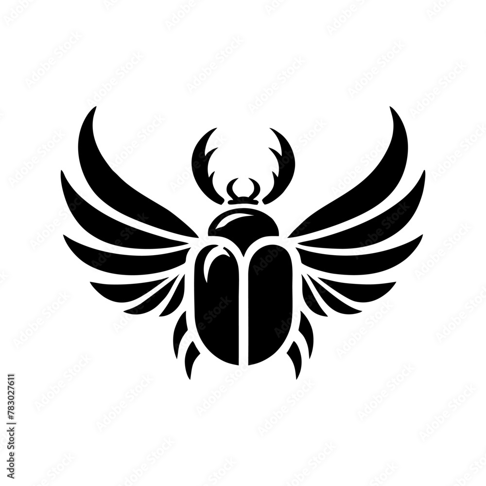 Horn beetle logo design. horn beetle logo vector illustration. Horn beetle logo design. horn beetle logo vector illustration.