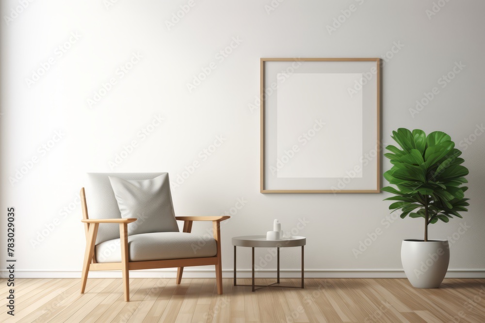 Clean and simple frame mock-up in a minimalist home Clean and simple frame mock-up in a minimalist home