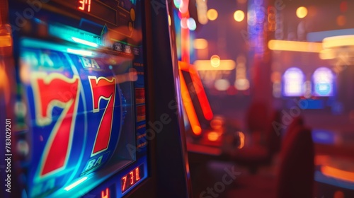 A Vibrant Slot Machine Scene